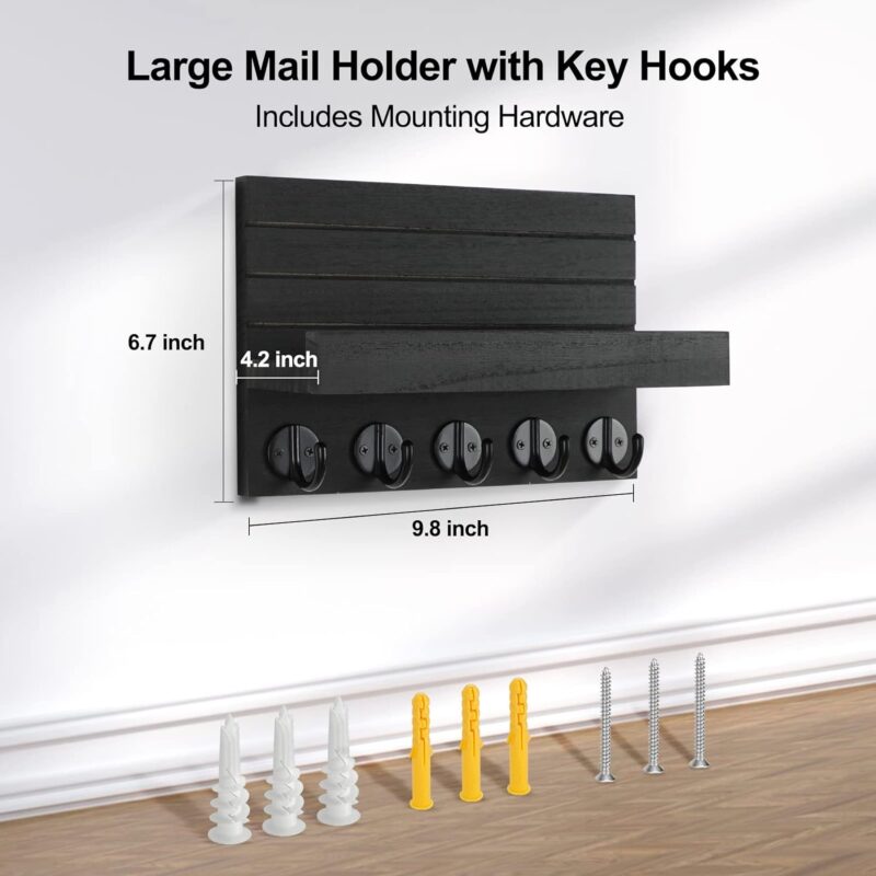 Wall Key Holder with Hooks - Image 3