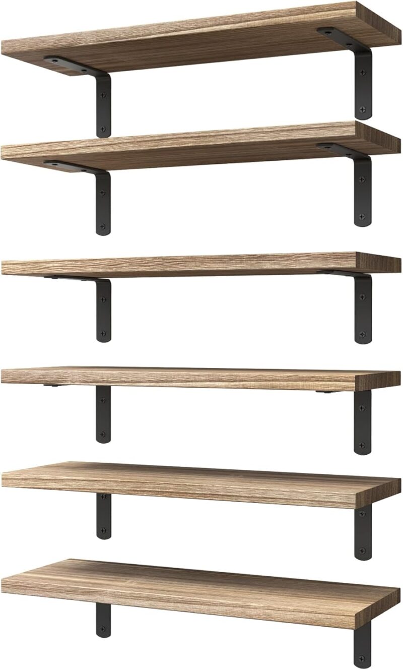 WOPITUES Set of 6 Floating Shelves