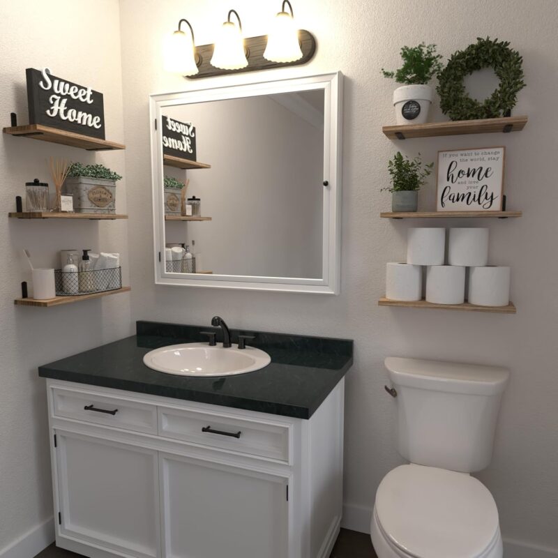 WOPITUES Set of 6 Floating Shelves - Image 2